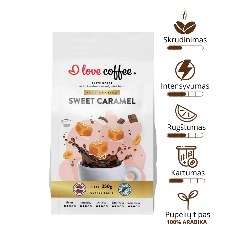 Kava Sweet Caramel, 250 g Aš myliu kavą