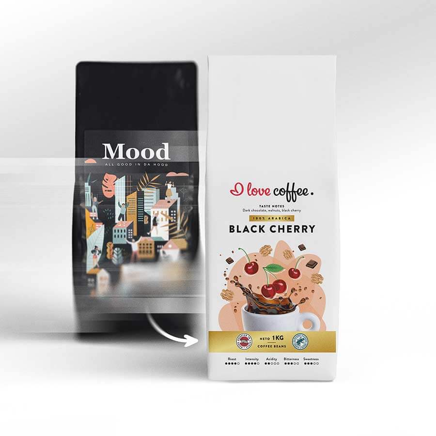 Kavos pupelės Black Cherry, 1 kg Aš myliu kavą