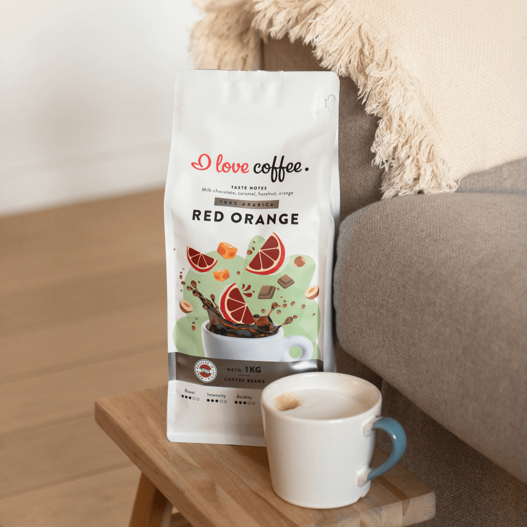 Kavos pupelės Red Orange, 1 kg Aš myliu kavą
