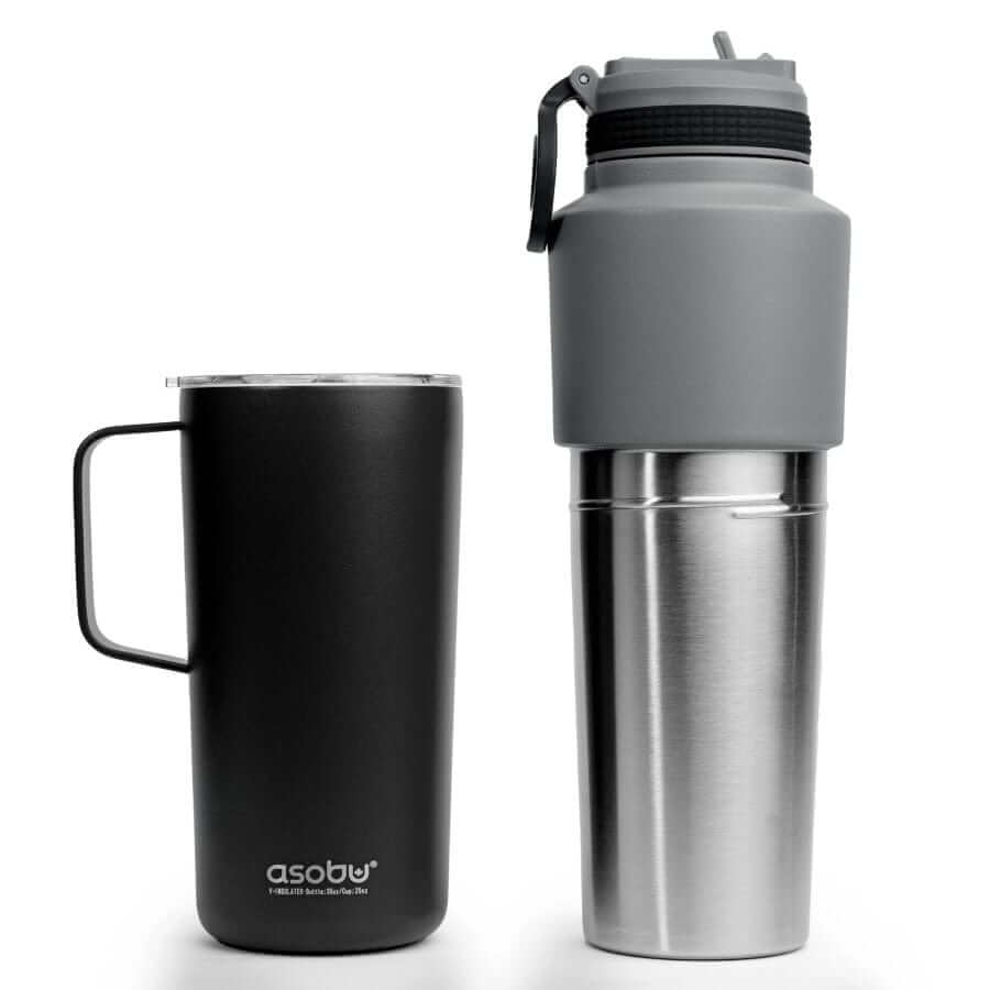 Termo puodelis Asobu Twin Pack 600/900 ml, TWP33 baltas, Aš Myliu Kavą