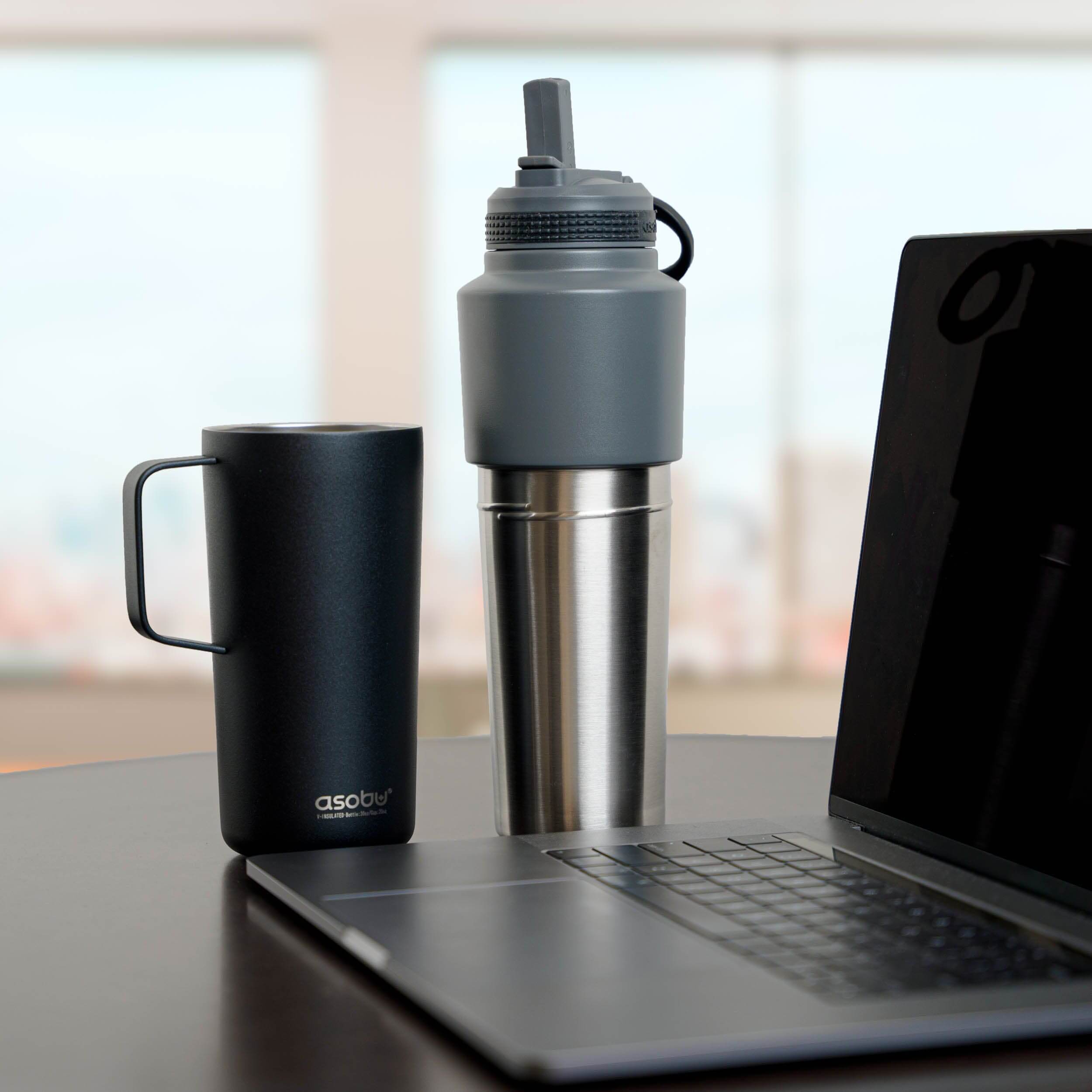 Termo puodelis Asobu Twin Pack 600/900 ml, TWP33 baltas, Aš Myliu Kavą