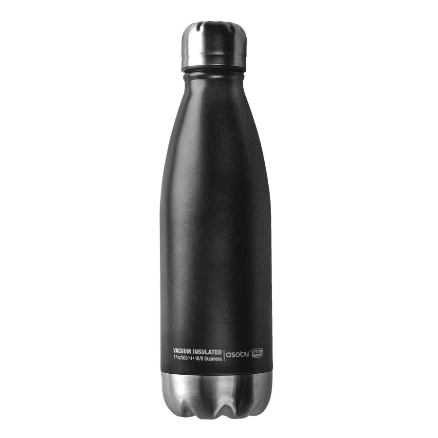 Juoda / sidabrinė Termo gertuvė Asobu Central Park Travel, 510 ml, sidabrinė Asobu