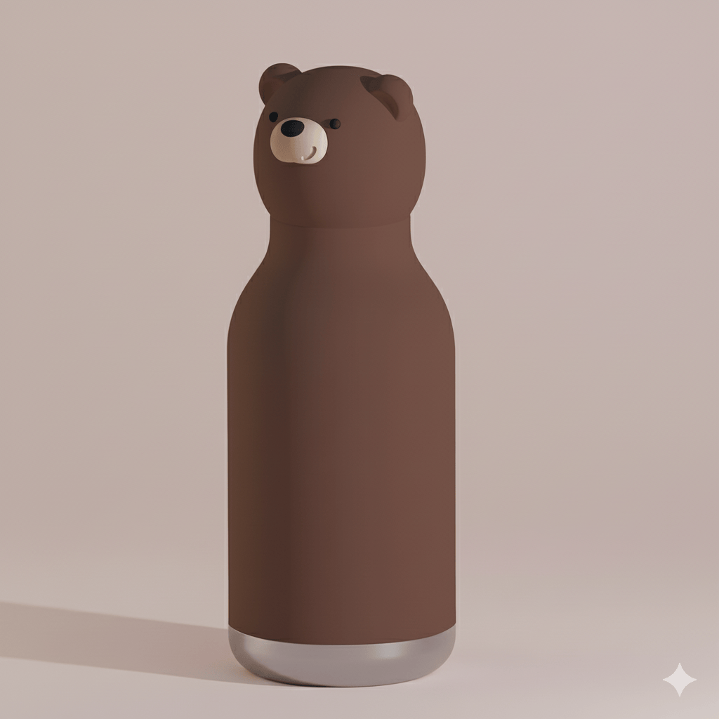 ASOBU termogertuvė vaikams „Bestie“, 460 ml, SBV44 BROWN BEAR Asobu