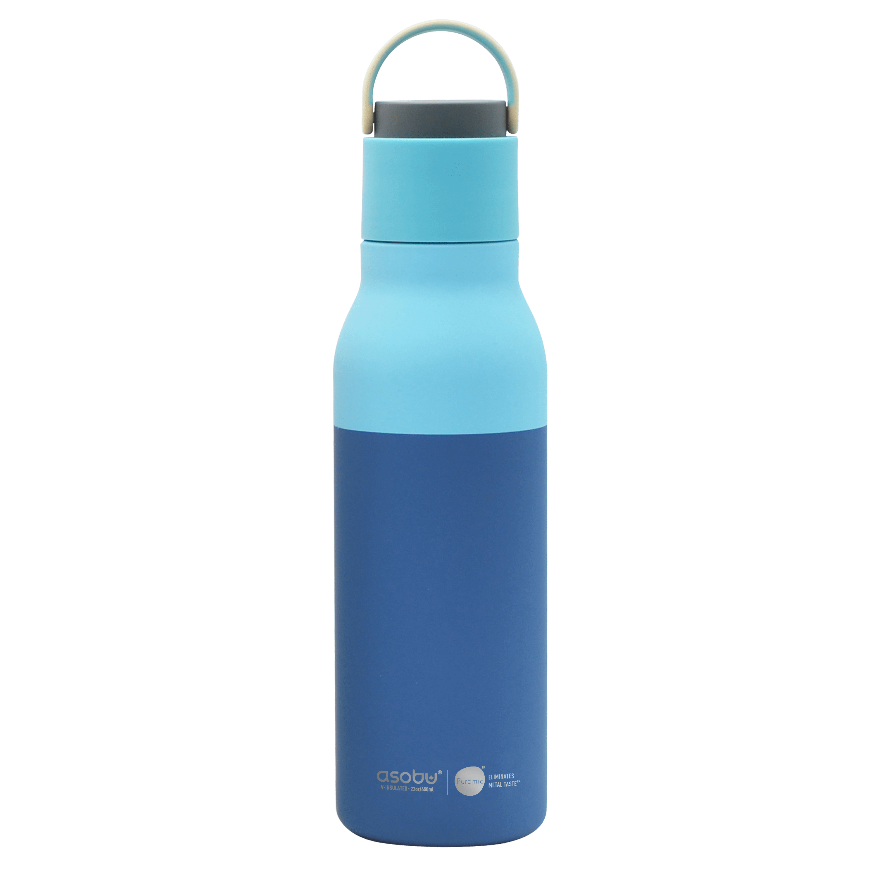 Pastelinė mėlyna Termo gertuvė Asobu Metro, 650ml, SBV34 Pastelinės mėlynos spalvos Asobu