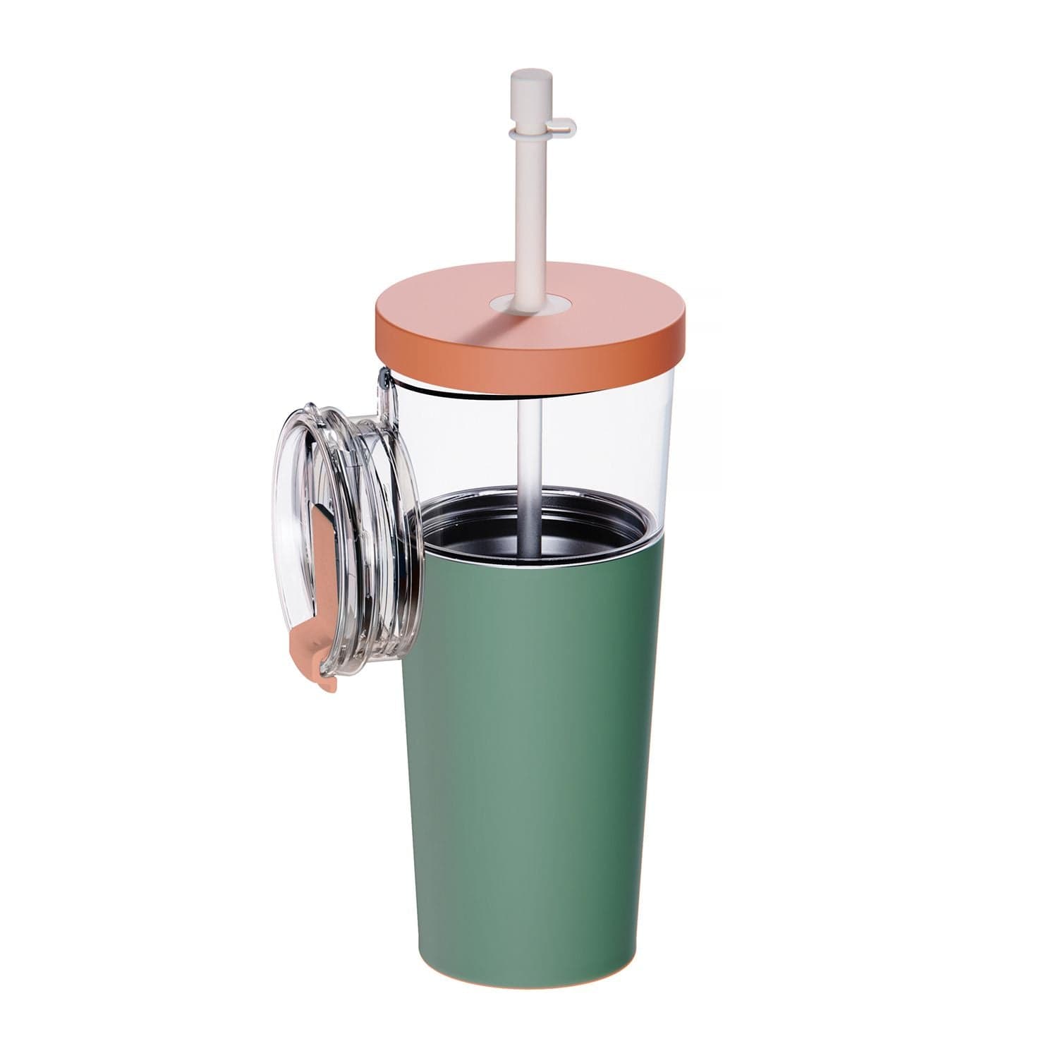 Pastelinės žalios spalvos ASOBU termo puodelis Marina, 845 ml, ICT400 pastelinės mėlynos spalvos Asobu