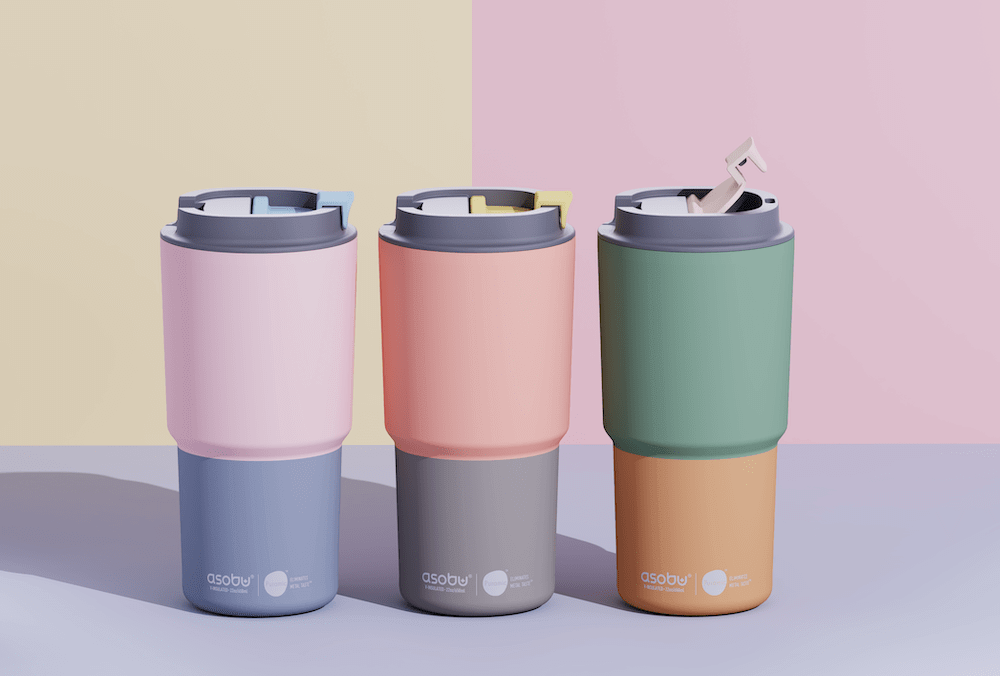 Termo gertuvė Asobu Pick Me Up, 650 ml, BF62 pastelinės mėlynos spalvos Asobu