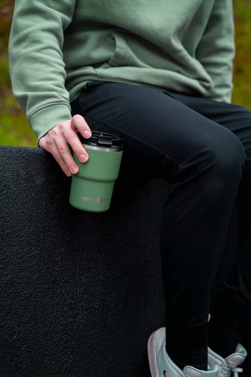 Termo puodelis Asobu Coffee Express, 360 ml, pastelinės oranžinės spalvos Asobu