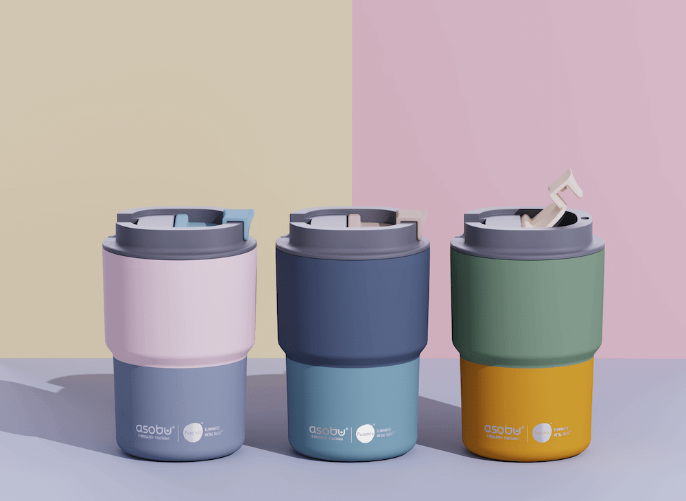 Termo puodelis Asobu Coffee Express, 360 ml, pastelinės rožinės spalvos Asobu