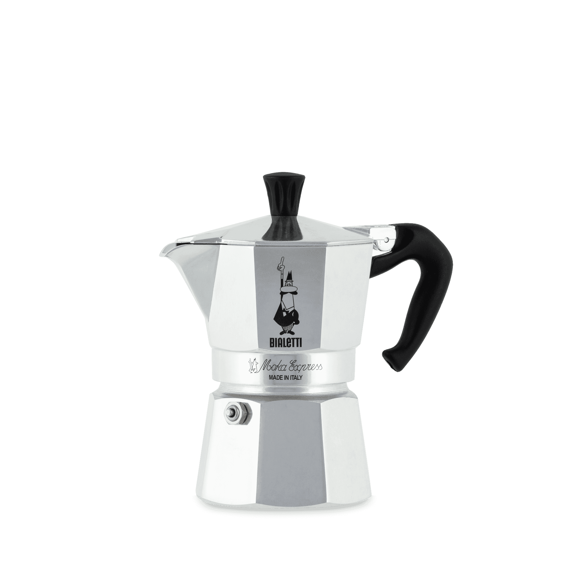 Moka kavinukas Bialetti Express 3 puodeliams, metalo spalvos Bialetti