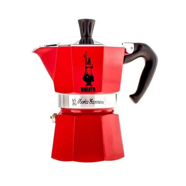 Moka kavinukas Bialetti Express 3 puodeliams, raudonas Bialetti