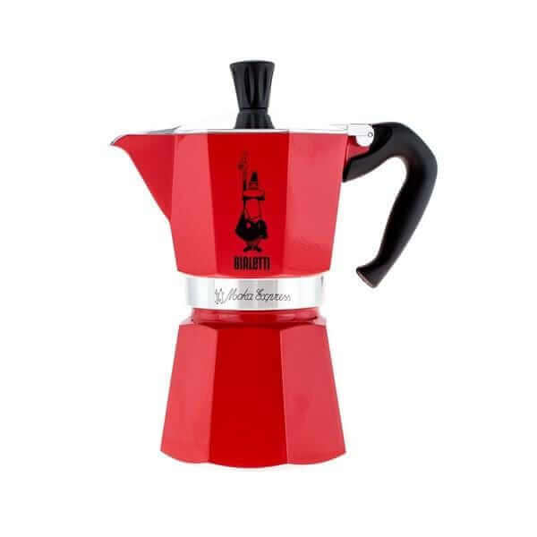 Moka kavinukas Bialetti Express 6 puodeliams, raudonas Bialetti