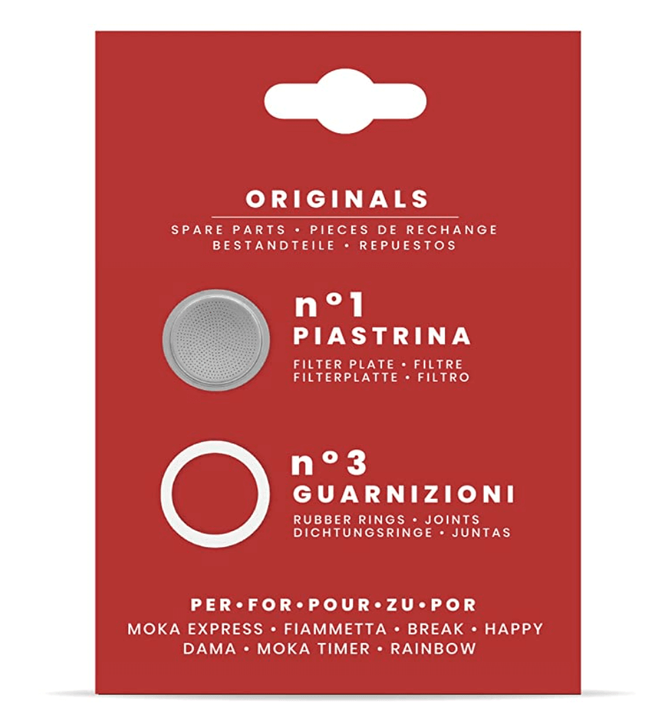 Moka kavinuko sandarikliai + filtras, 6 puodeliai Bialetti