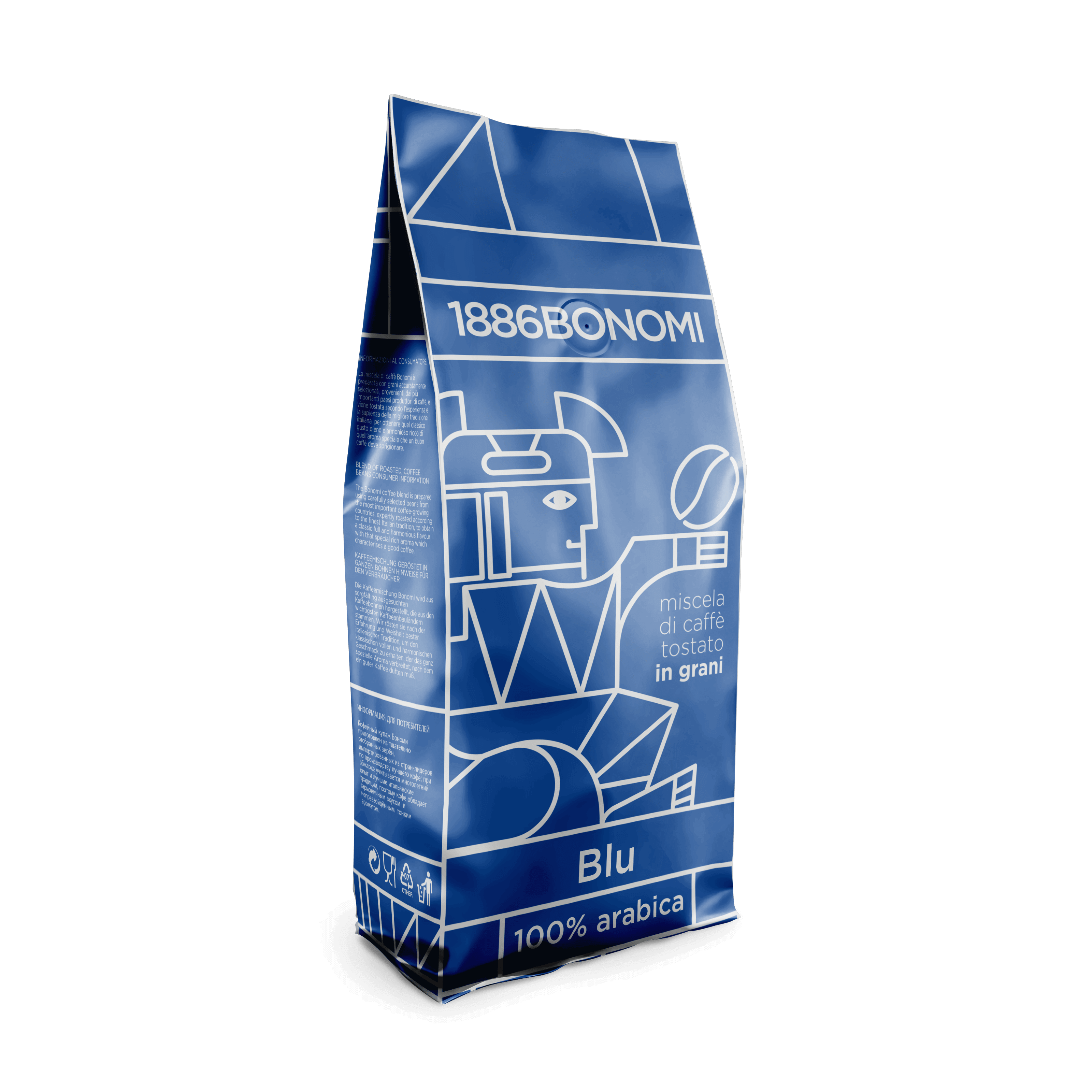 Kavos pupelės 1886Bonomi - Blu, 1 kg Bonomi