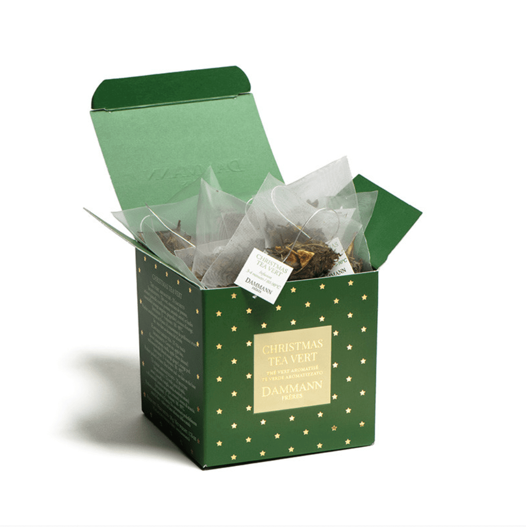 Arbata šilkiniuose maišeliuose Home Christmas Tea Vert 25 vnt.,, Aš Myliu Kavą