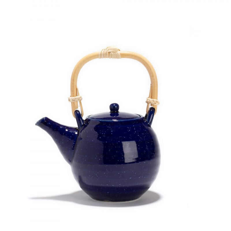 Arbatos puodelis Dammann Frères porceliano Aoi, 550 ml, mėlynos spalvos, Aš Myliu Kavą