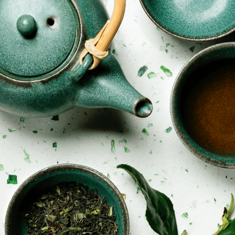 Arbatos puodelis Dammann porceliano Gurin, 550 ml, mėlynos spalvos, Aš Myliu Kavą