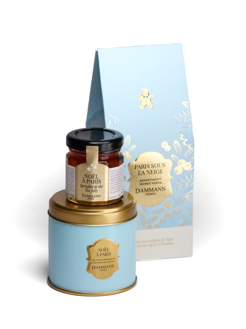 DAMMANN arbatos rinkinys „Paris Sous La Neige“ žalioji arbata su džemu, 40 g + 50 g Dammann