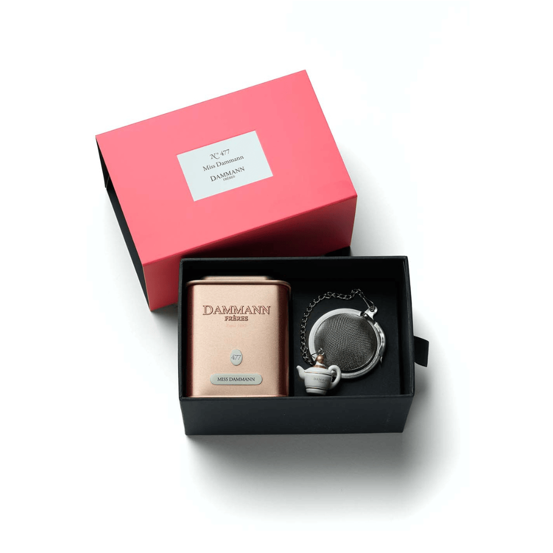 DAMMANN birios arbatos rinkinys su filtru „Miss Dammann Nr. 477“ žalia aromatizuota 50g Dammann