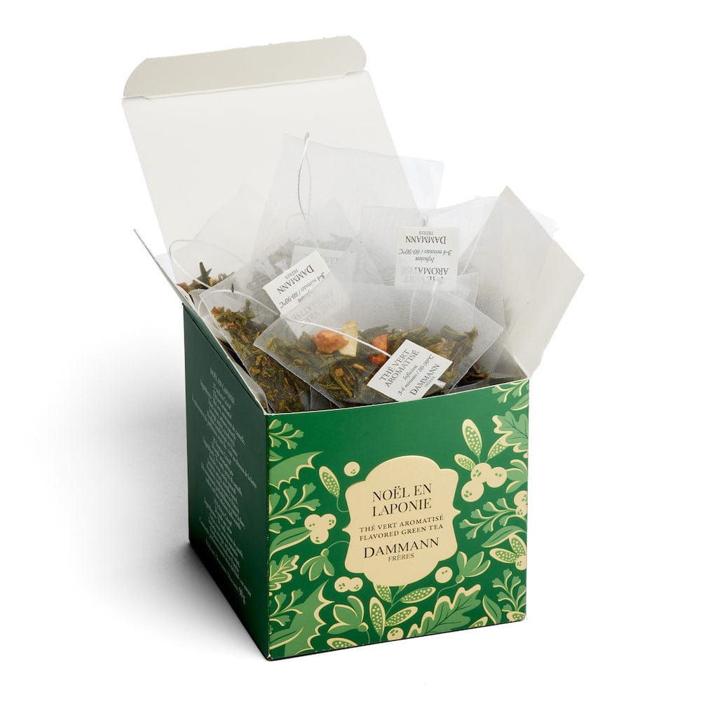 DAMMANN arbata maišeliuose Noël en Laponie, žalioji arbata 25 vnt., kalėdinė Dammann