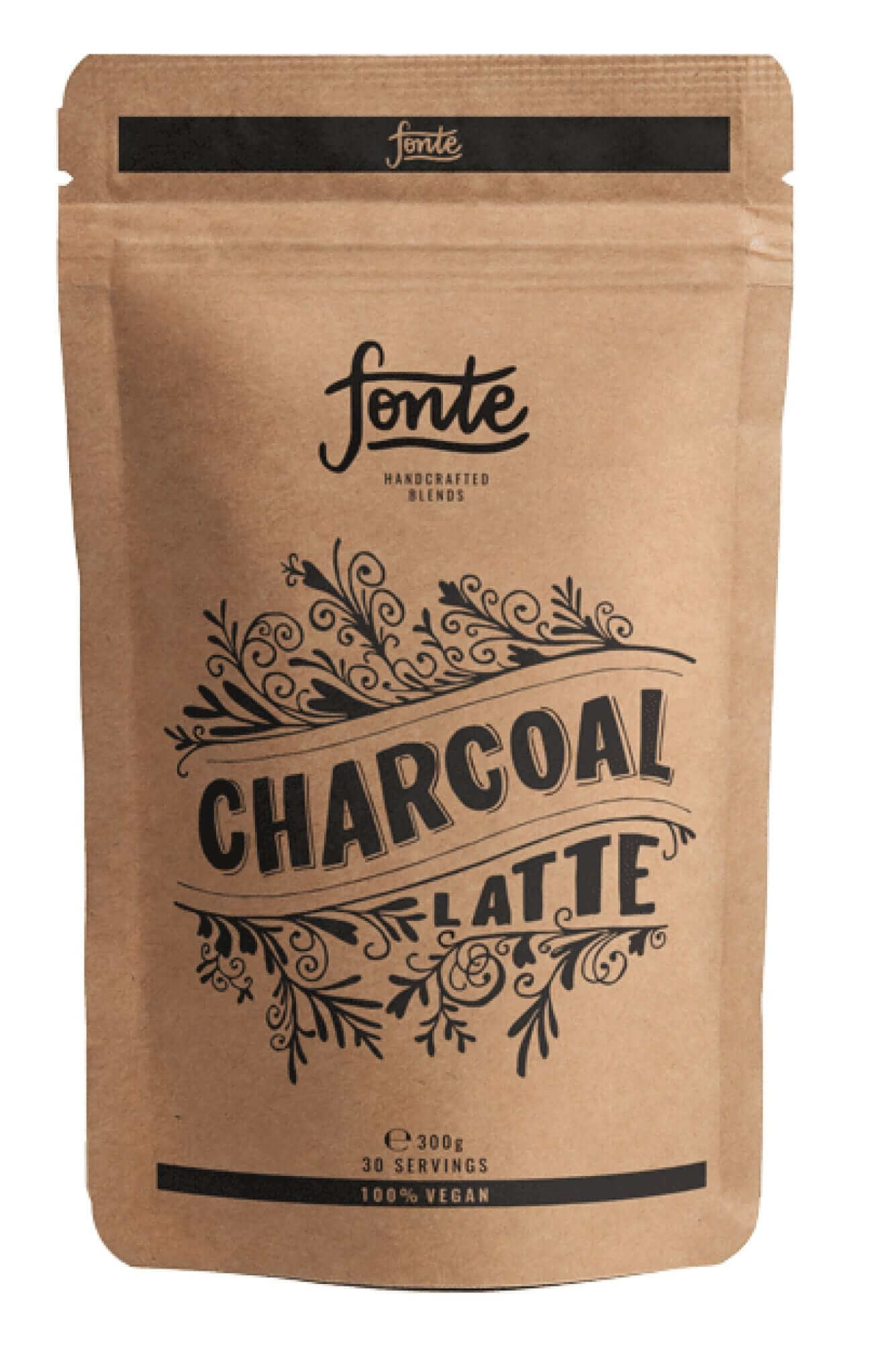 Gėrimų mišinys Fonte Charcoal Latte, 300 g Fonte
