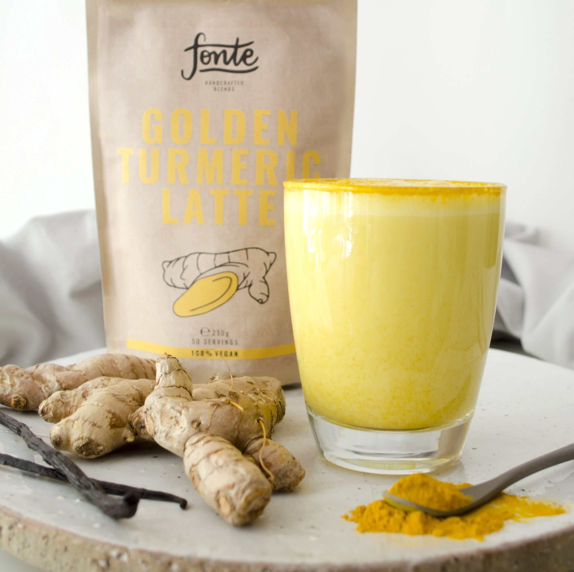 Gėrimų mišinys Fonte Golden Turmeric Latte, 250 g Fonte