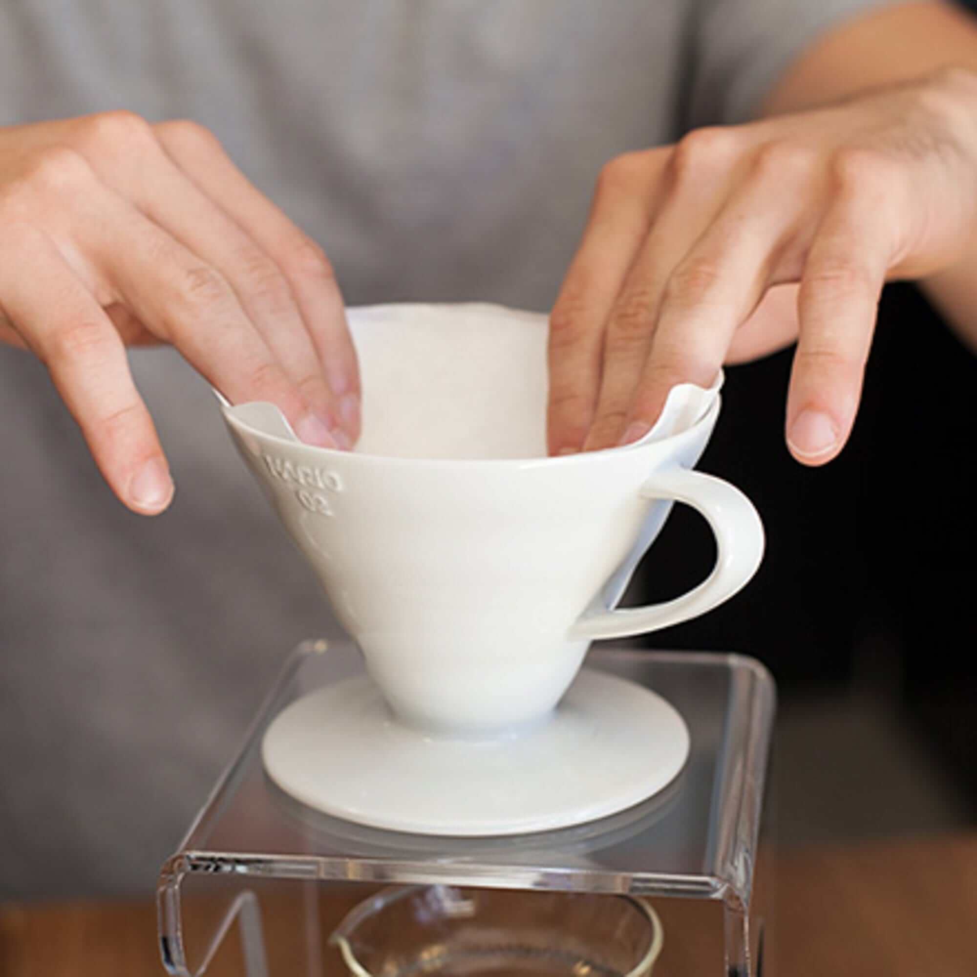 Filtrai V60 rudi, 100 vnt. Hario