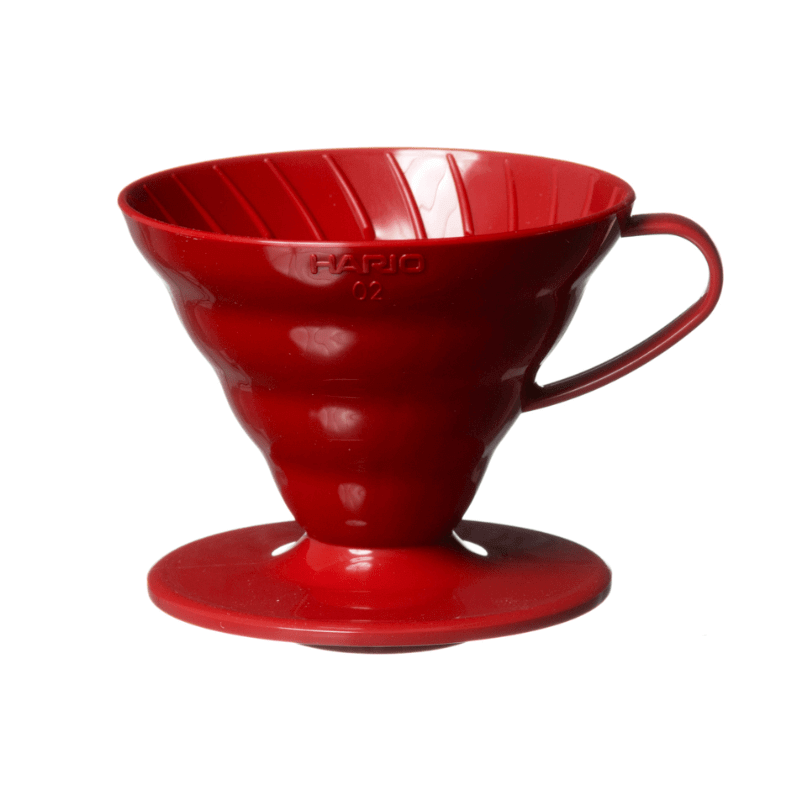 V60 filtro dubuo, plastikinis, raudonas, VD-02R Hario