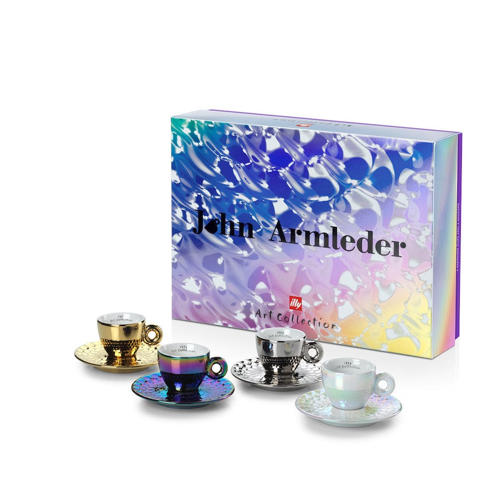 Illy iAC Armleder puodeliai, 4 espresso puodeliai su lėkštutėmis, 60 ml, 2025 illy