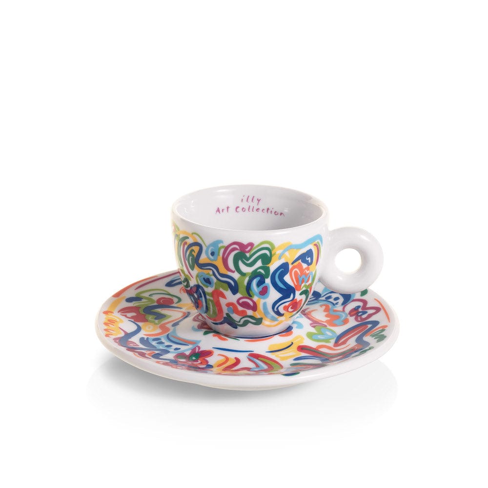 Illy iAC Calero puodeliai, 2 espresso kavos su lėkštutėmis, 60 ml, 2025 illy