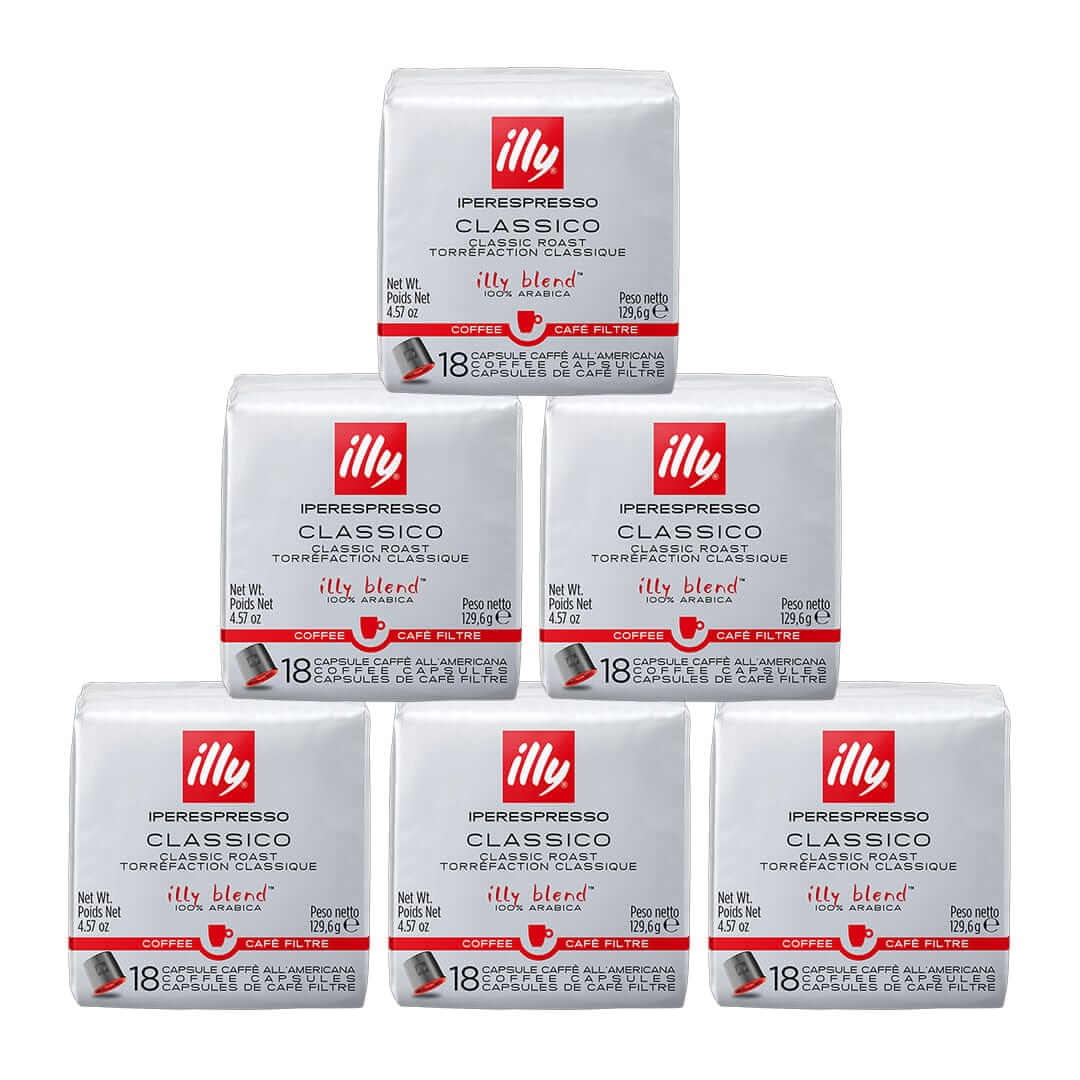 6 pakuotės Kavos kapsulės illy IperEspresso filtrinės - Classico, 18 vnt. illy