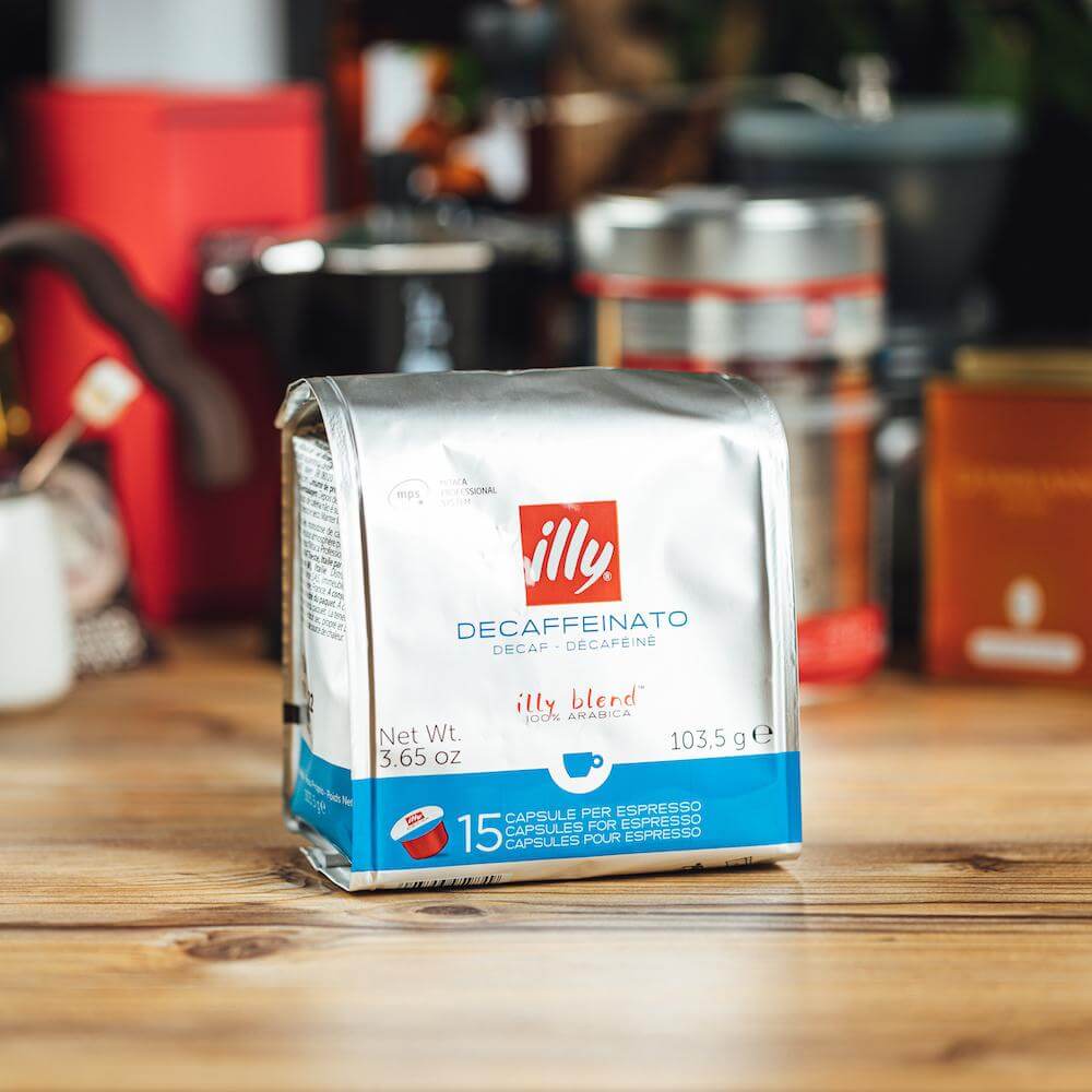 Kavos kapsulės illy MPS be kofeino - Defac Decafeine, 15 vnt. illy