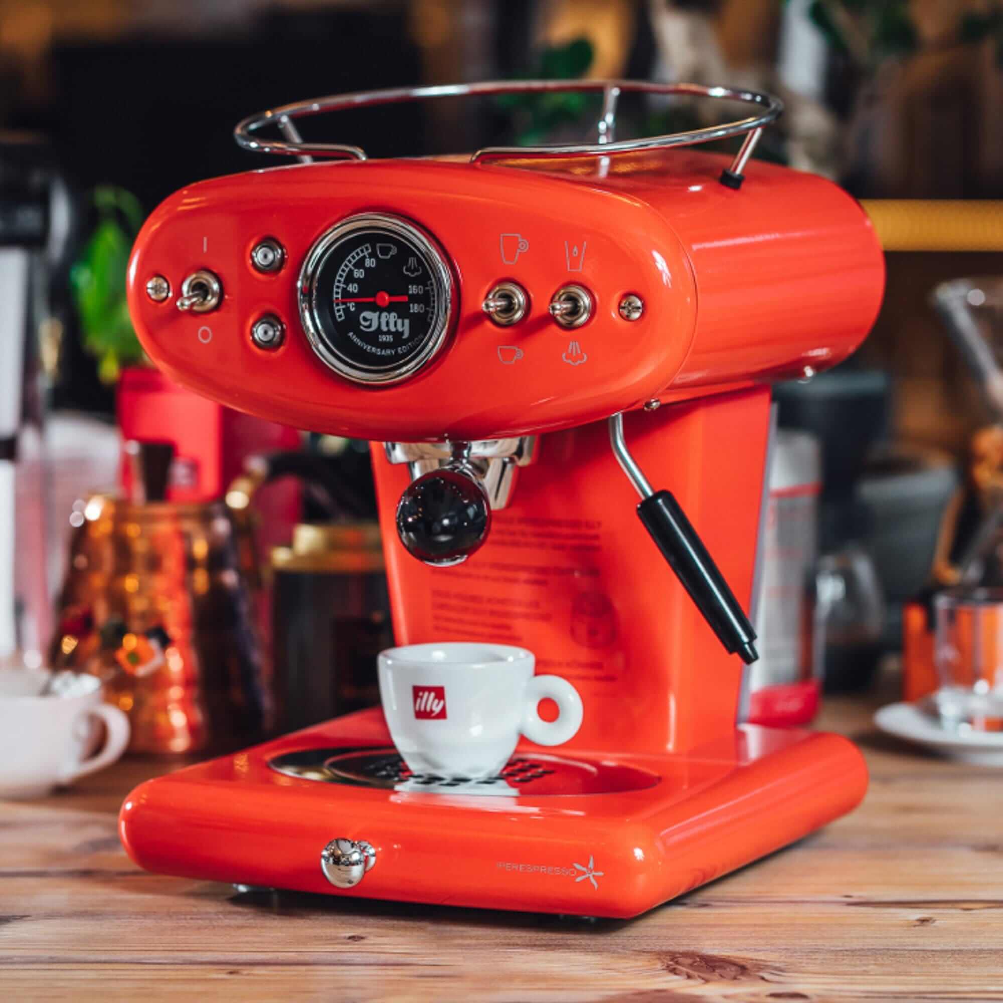 Kavos aparatas illy X1 Anniversary Eco Mode, raudonas illy