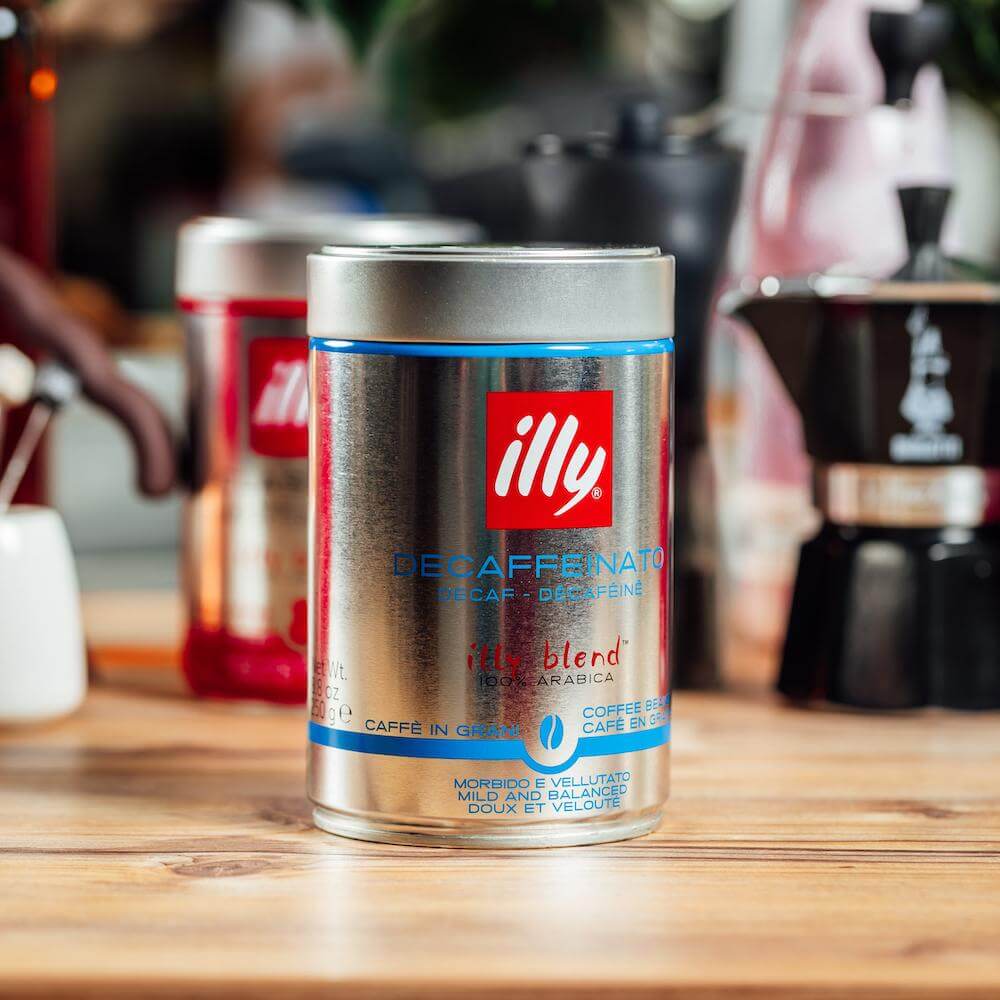 Kavos pupelės illy, be kofeino, 250 g illy