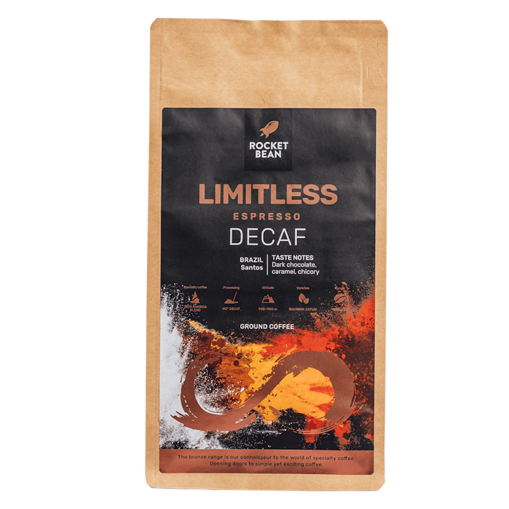 Kavos pupelės be kofeino | LIMITLESS, Rocket Bean Roastery 500 g King Coffee Service
