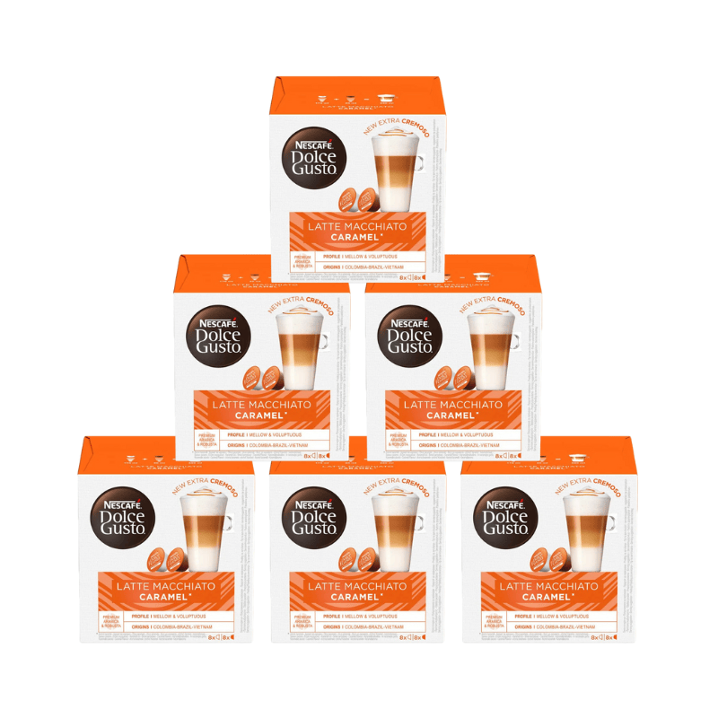 Kavos kapsulės Nescafe Dolce Gusto Latte Macchiato Caramel, 16 vnt. Nescafe
