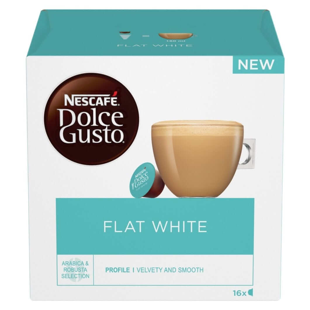 Kavos kapsulės Nescafe Dolce Gusto kavos - Flat White, 16 vnt. Nescafe