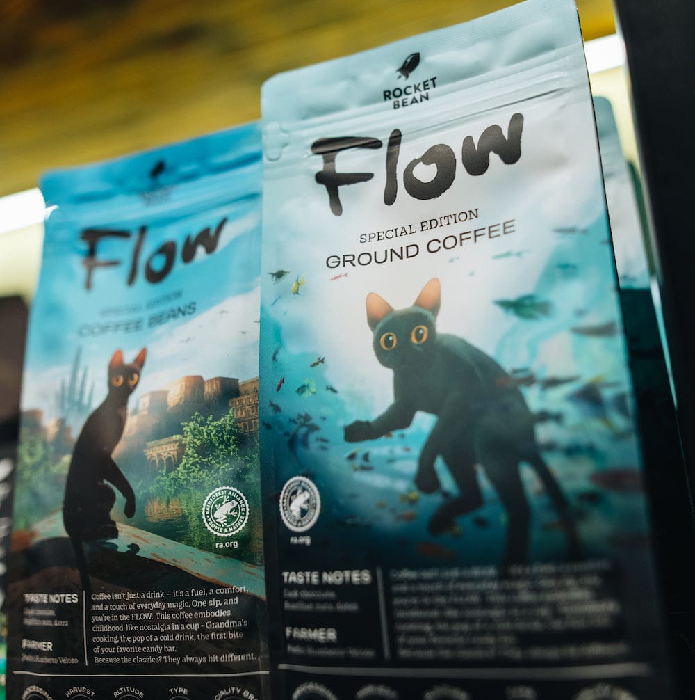 Kavos pupelės RBR Specialusis leidimas FLOW, 250g Rocket Bean Roastery