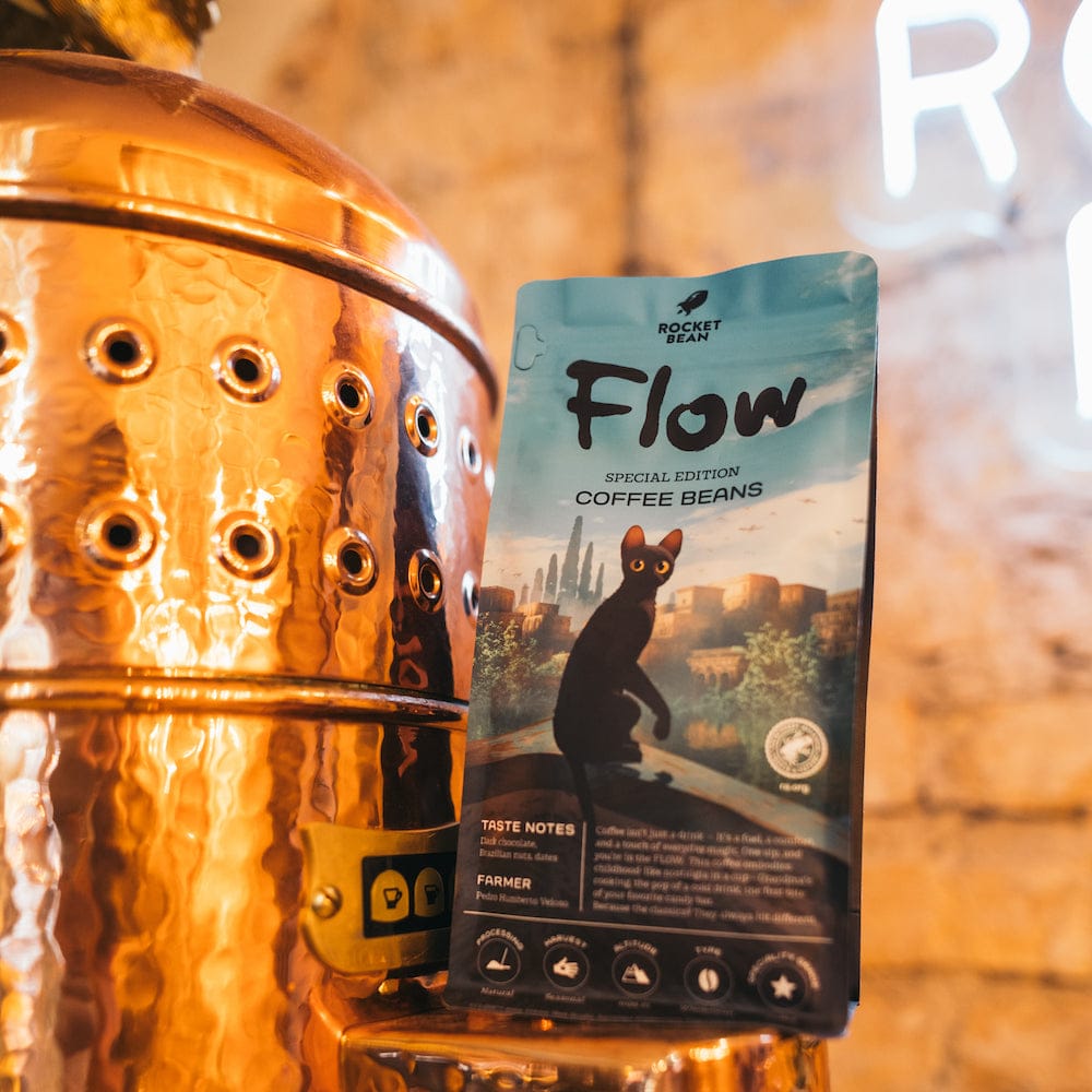 Kavos pupelės RBR Specialusis leidimas FLOW, 250g Rocket Bean Roastery