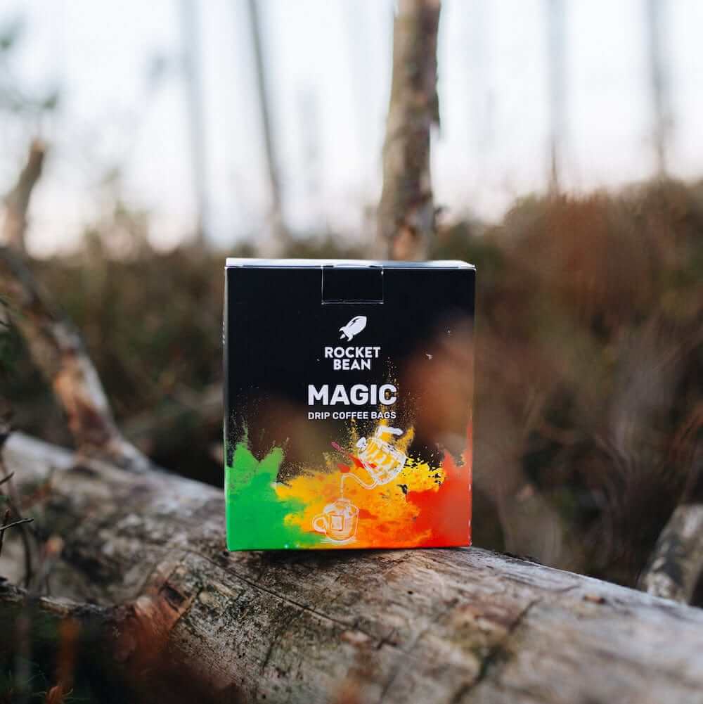 RBR lašelinis kavos maišelis Magic, malta kava, 14 g Rocket Bean Roastery