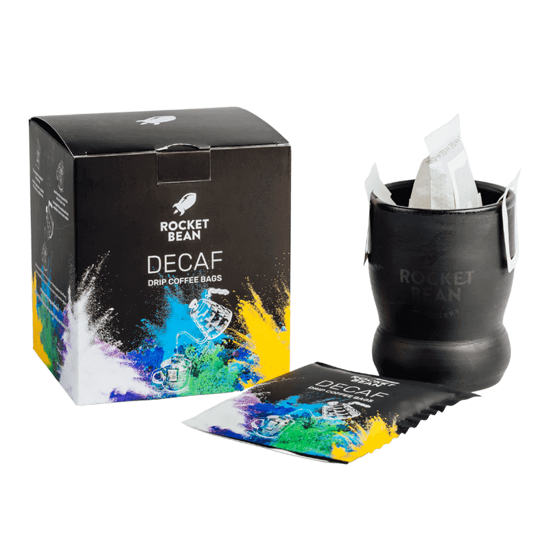 RBR lašelinis kavos maišelis, malta kava be kofeino, 14 g Rocket Bean Roastery