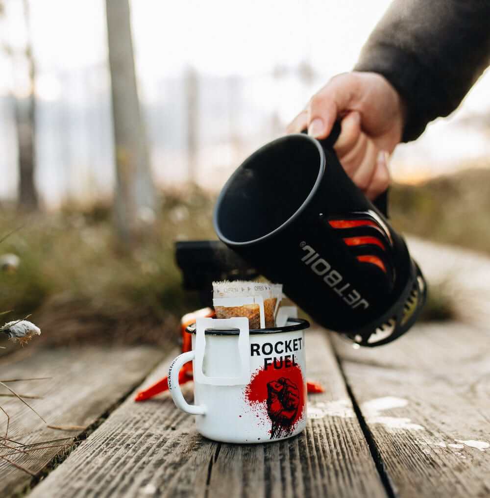 RBR lašelinis kavos maišelis, malta kava be kofeino, 14 g Rocket Bean Roastery