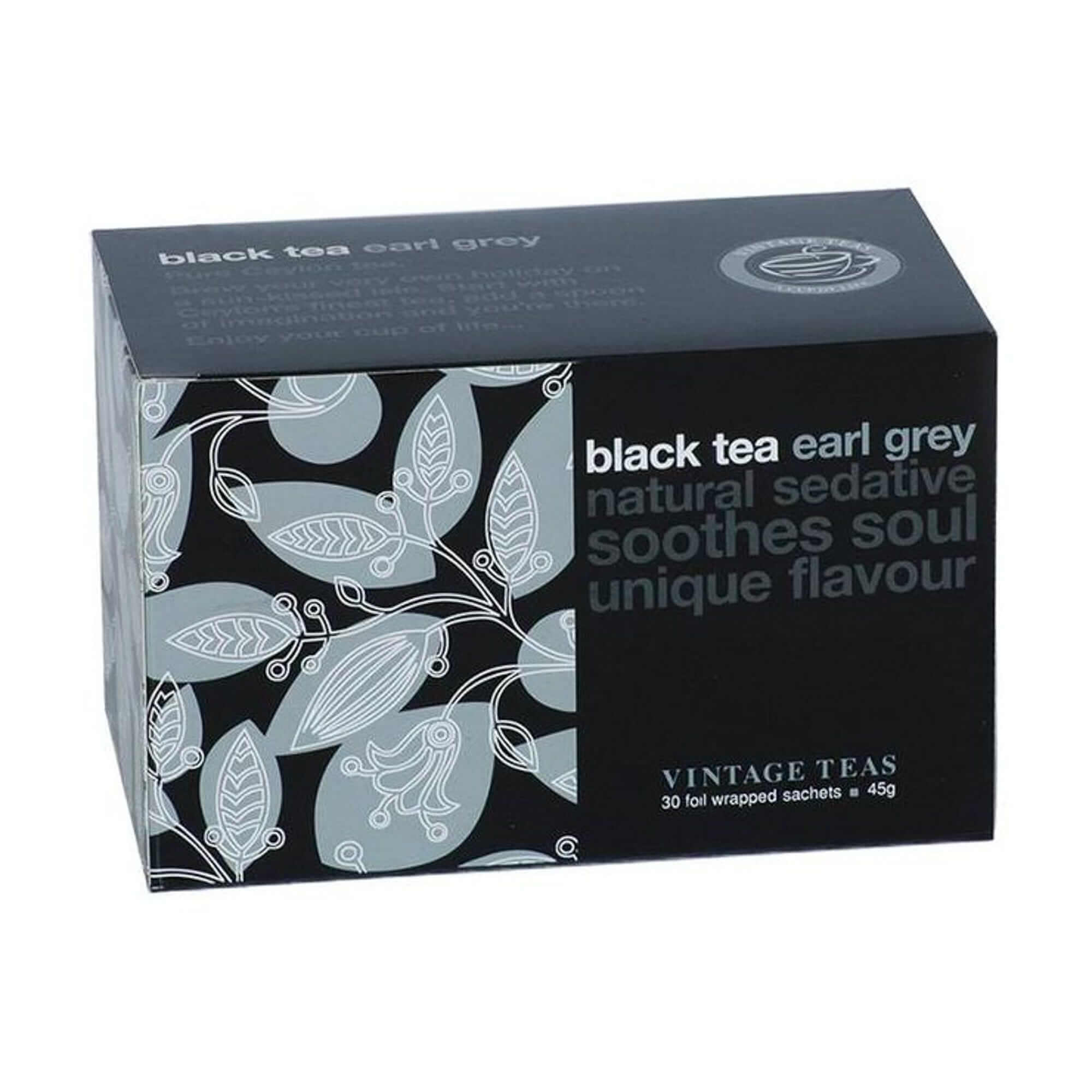 Arbata maišeliuose Vintage Black Earl Grey, 30 vnt., Aš Myliu Kavą