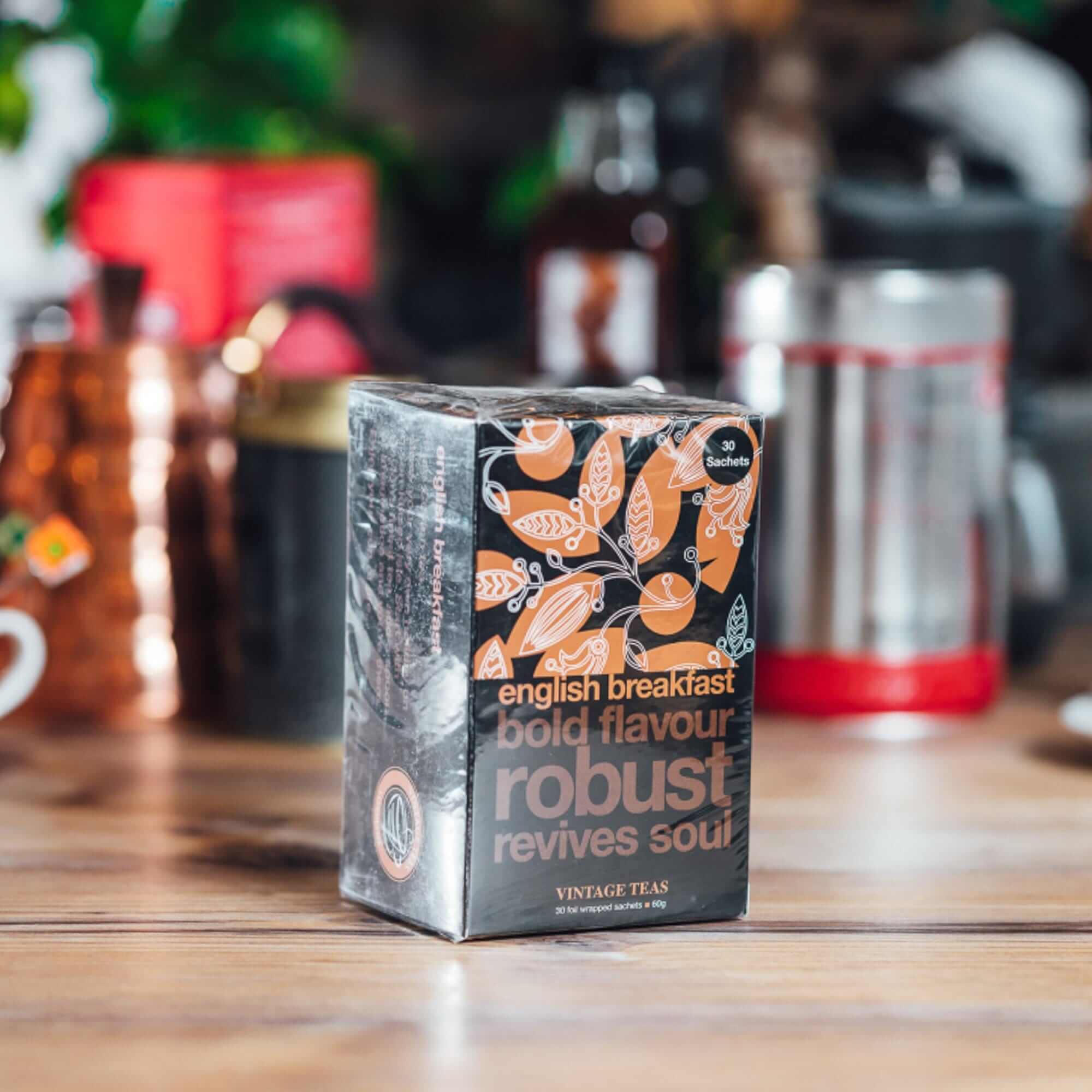 Arbata maišeliuose Vintage Black English Breakfast, 30 vnt., Aš Myliu Kavą