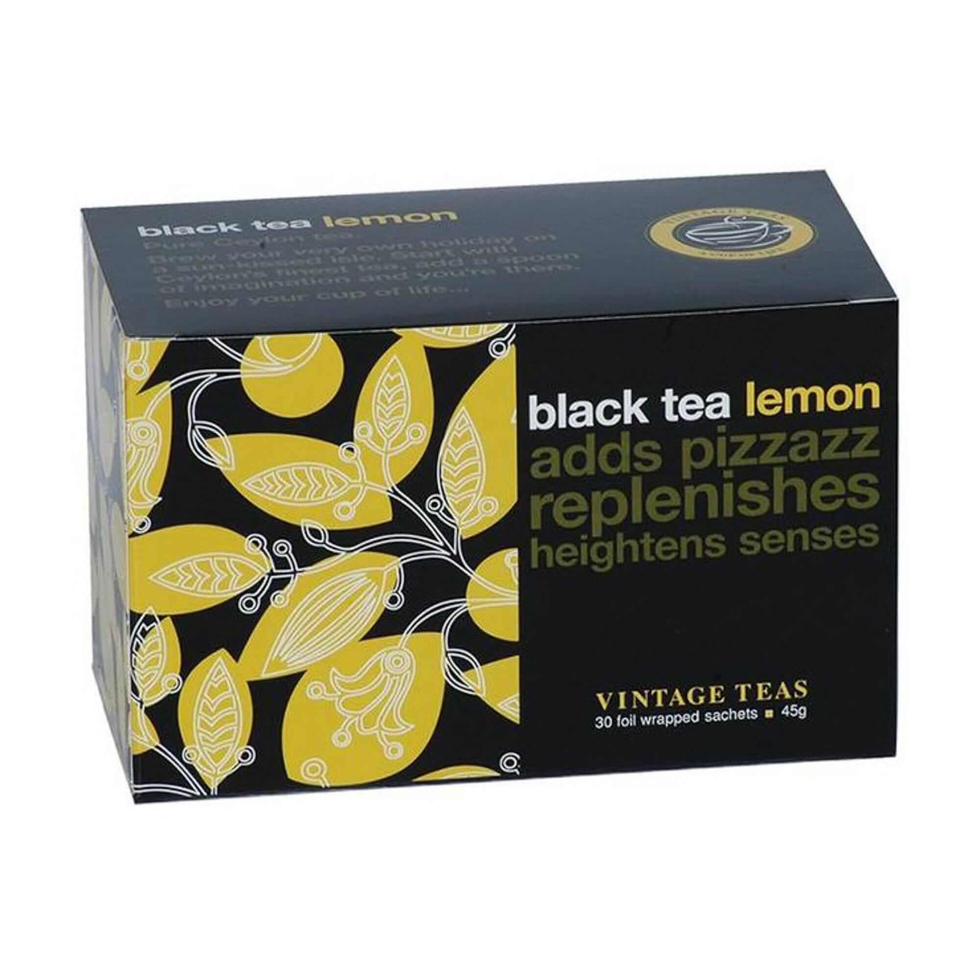 Arbata maišeliuose Vintage Black Lemon, 30 vnt., Aš Myliu Kavą