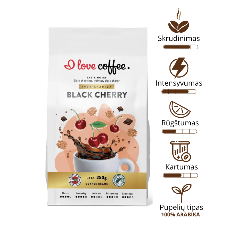 Kava Black Cherry, 250 g Aš myliu kavą