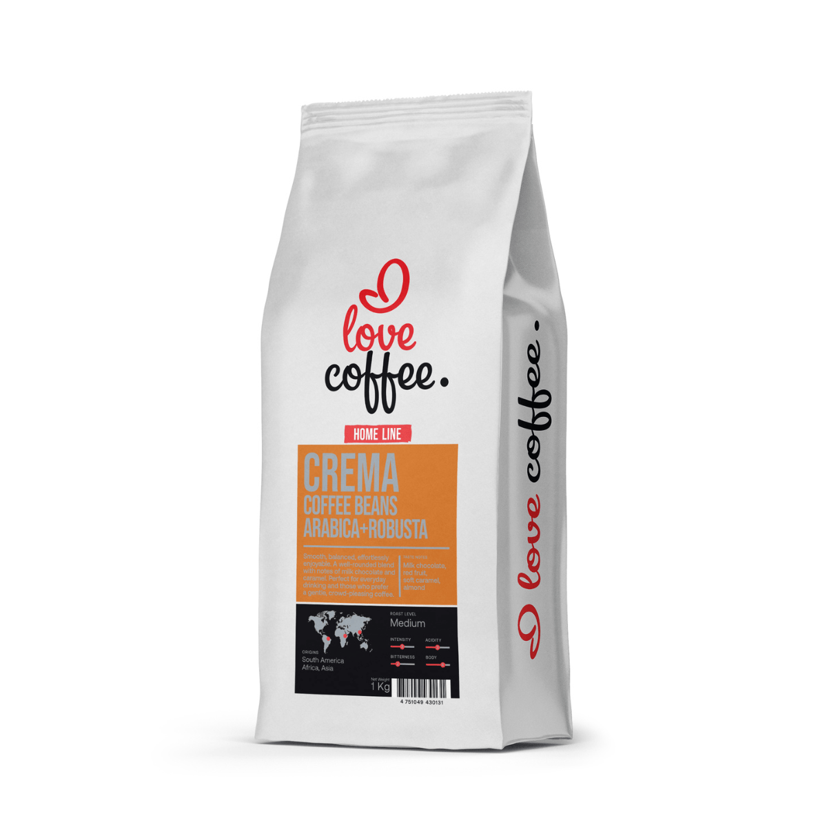 Kavos pupelės I Love Coffee Home Line CREMA, 1 kg Aš Myliu Kavą