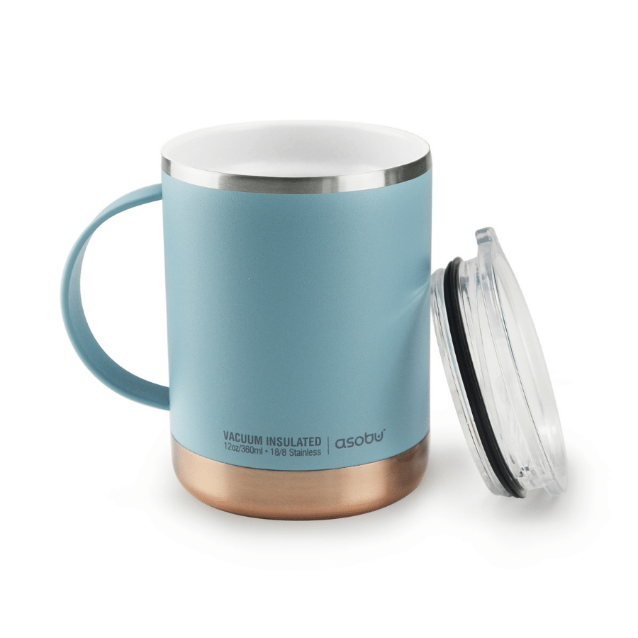 Asobu Indai Gaiši zila Termo puodelis Asobu Ultimate 360 ml, juodas