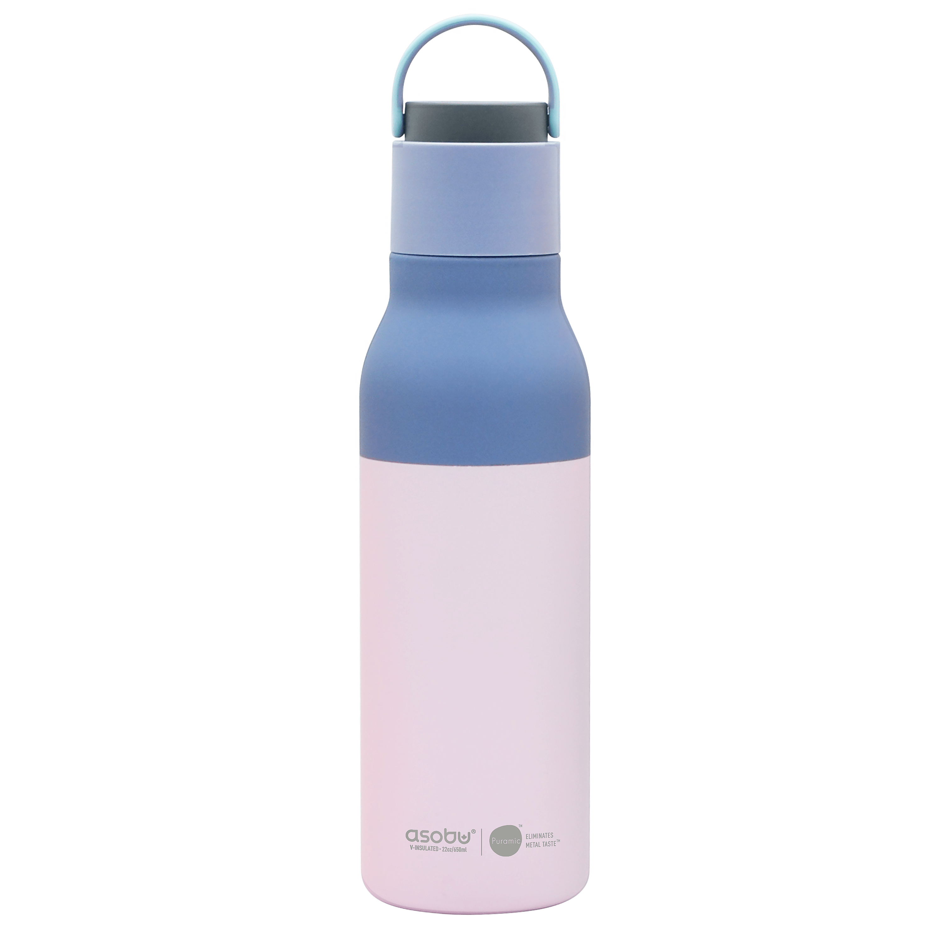 Asobu Trauki Pastelinė rožinė Termo gertuvė Asobu Metro, 650ml, SBV34 Pastelinės mėlynos spalvos