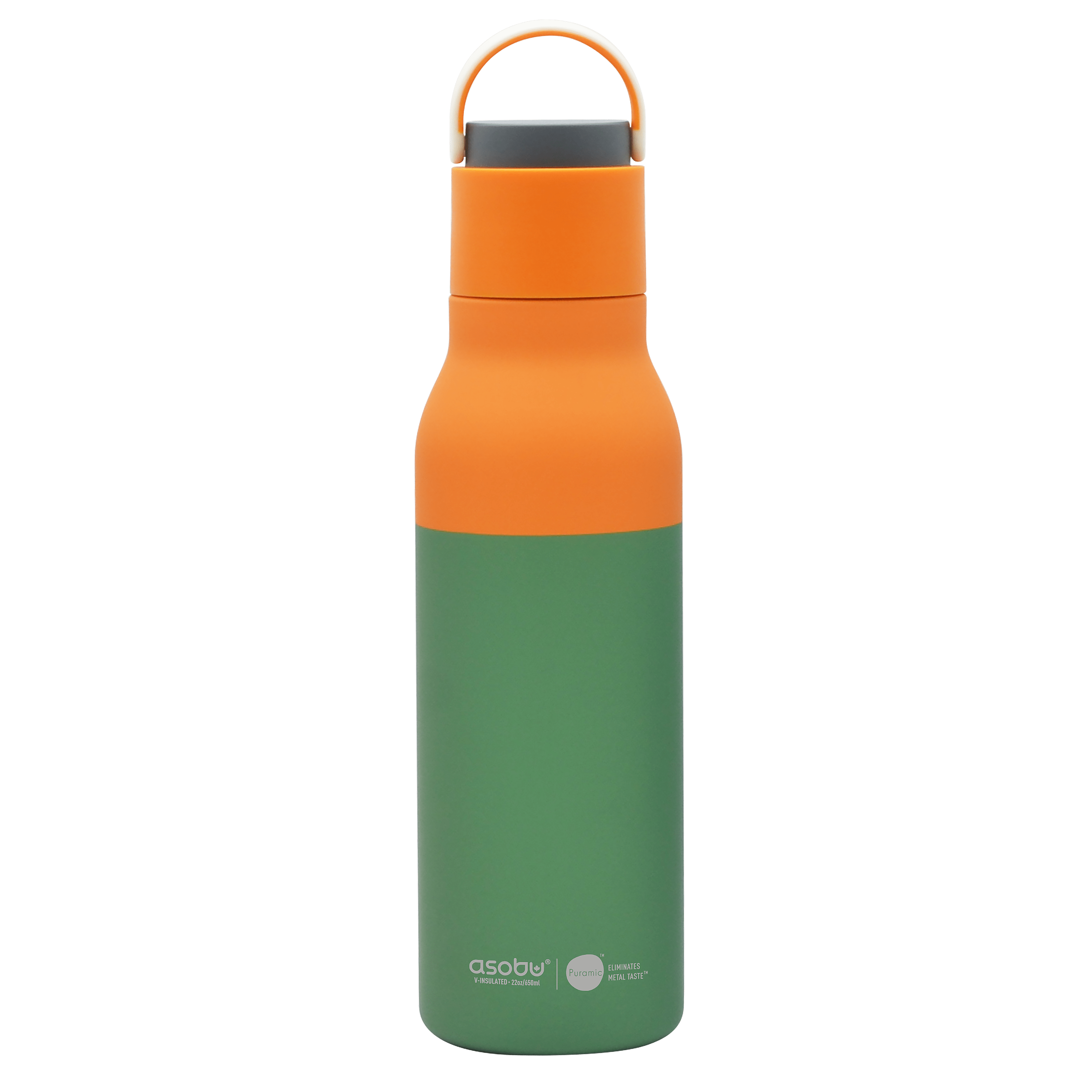 Asobu Trauki Pastelinė žalia Termo gertuvė Asobu Metro, 650ml, SBV34 Pastelinės oranžinės spalvos