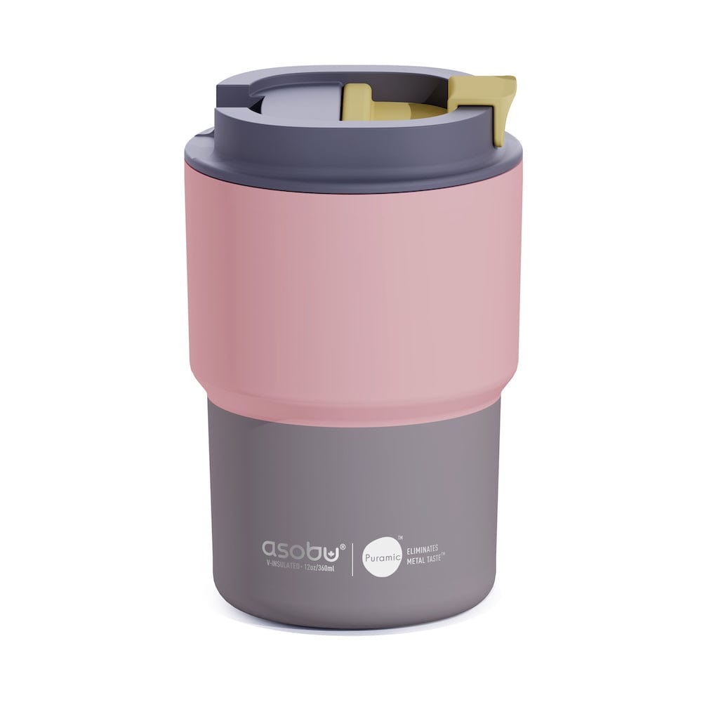 Asobu Trauki Pasteļu oranža Termo puodelis Asobu Coffee Express, 360 ml, pastelinės rožinės spalvos